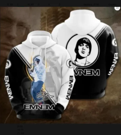Eminem Signature Gift For Men 3D Hoodie All Over Printed Hoodie 3d - all printed