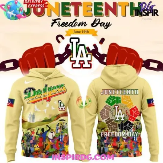 Losangeles Dod*Gers Juneteenth Freedom Day 2025 3D Hoodie
