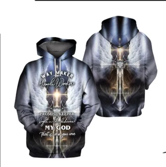 3d hoodie Christian Way Maker Miracle Worker Hoodie  shirt US size