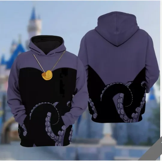 Ursula Villain Octopus Cosplay Costume Halloween 3D HOODIE BEST PRICE US SIZE