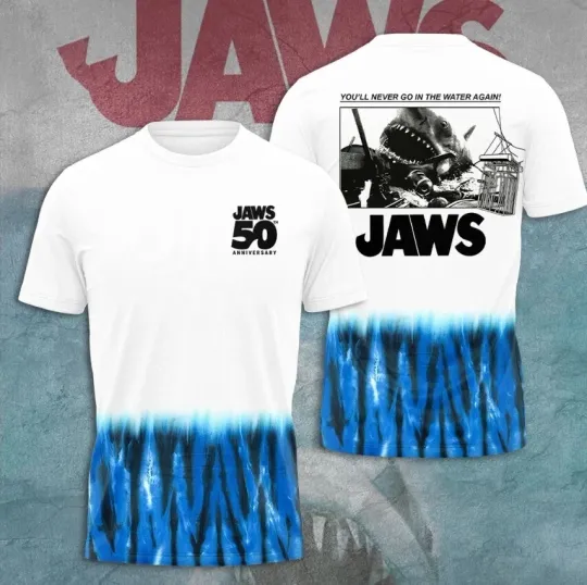 Jaws 50th Anniversary You ll Never Go In The Water Again AOP 3D T-Shirt