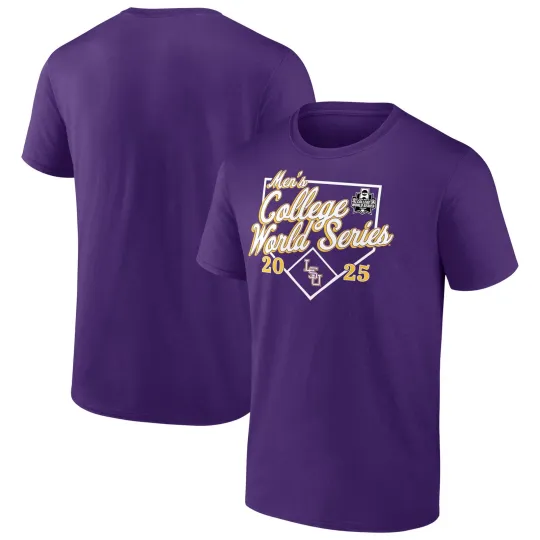 Men's Purple LSU Tigers College World Series T-Shirt
