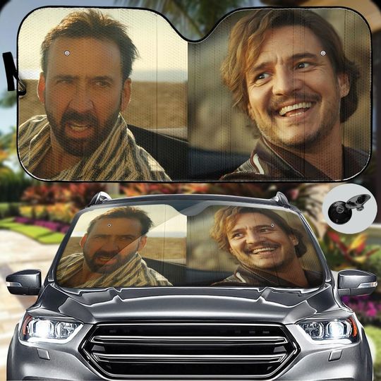 Pedro Pascal Car Sunshade, The Last Of Us Auto Car Sunshade, Pedro Pascal Fans Gift, Car Decor For Movie Lover, Funny Car Windshield