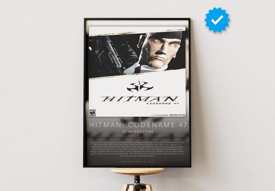 Hitman: Codename 47 Poster | Gaming Poster | Video Game Prints | Wall Decor Posters | Gaming Gift | Video Game Poster | Gaming Decor