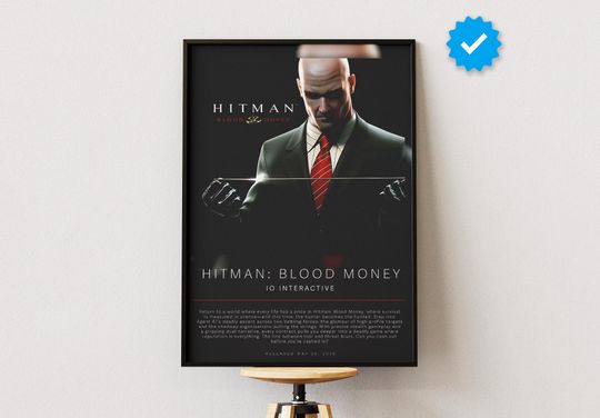 Hitman: Blood Money Poster | Gaming Poster | Video Game Prints | Wall Decor Posters | Gaming Gift | Video Game Poster | Gaming Decor