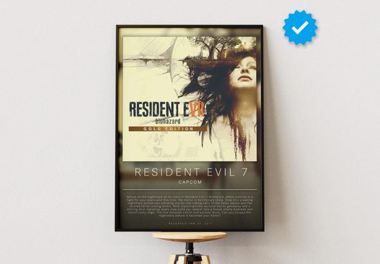 Resident Evil 7 Poster | Gaming Poster | Video Game Prints | Wall Decor Posters | Gaming Gift | Video Game Poster | Gaming Decor