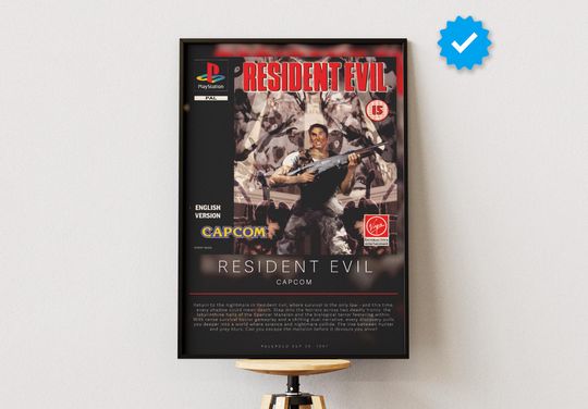 Resident Evil Poster | Gaming Poster | Video Game Prints | Wall Decor Posters | Gaming Gift | Video Game Poster | Gaming Decor