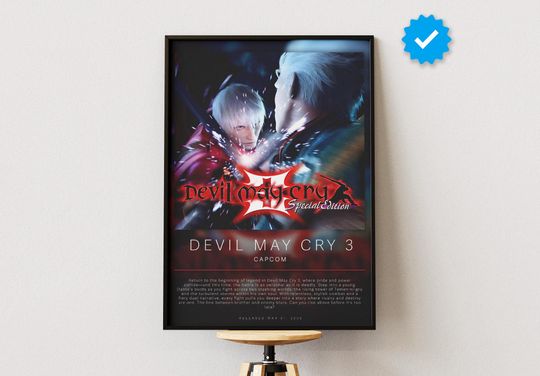 Devil May Cry 3 Poster | Gaming Poster | Video Game Prints | Wall Decor Posters | Gaming Gift | Video Game Poster | Gaming Decor