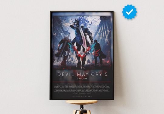 Devil May Cry 5 Poster | Gaming Poster | Video Game Prints | Wall Decor Posters | Gaming Gift | Video Game Poster | Gaming Decor