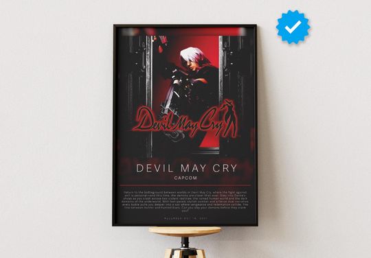 Devil May Cry Poster | Gaming Poster | Video Game Prints | Wall Decor Posters | Gaming Gift | Video Game Poster | Gaming Decor