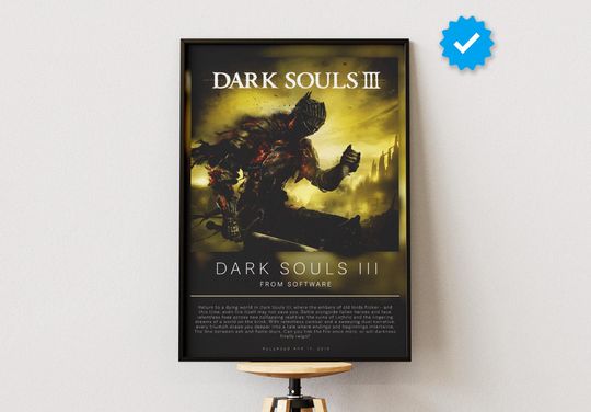 Dark Souls 3 Poster | Gaming Poster | Video Game Prints | Wall Decor Posters | Gaming Gift | Video Game Poster | Gaming Decor