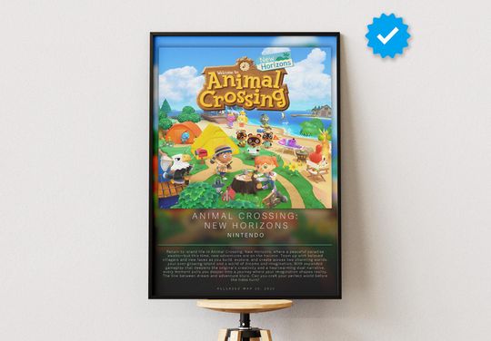 Animal Crossing: New Horizons Poster | Gaming Poster | Video Game Print | Wall Decor Poster | Gaming Gift | Video Game Poster | Gaming Decor