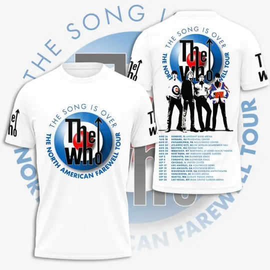 The Who 3D Tshirt The Song Is Over Tour 2025 Shirt Best GIft