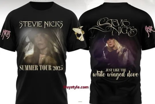 Stevie Nicks Summer Tour 2025 Just Like The White Winged Dove 3D T-Shirt