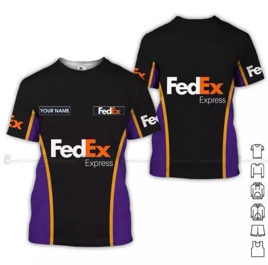 Personalized Name Fedex 3D All Over Printed  T shirt
