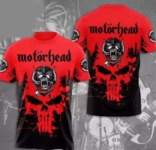 Motorhead Uninterrupted Graphics AOP 3D T-shirt