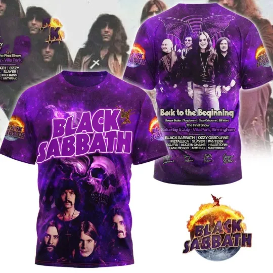 Black Sabbath Back To The Beginning Signature 3D T-Shirt CT217