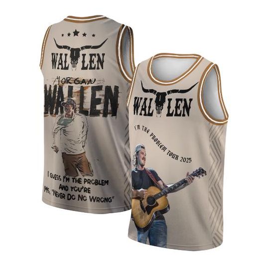 Wallen Western Im The Problem Tour 2025 Basketball Jersey