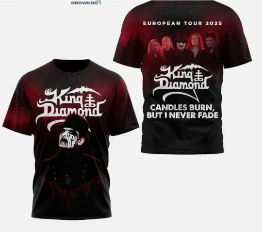 King Diamond European Tour 2025 3D T-Shirt
