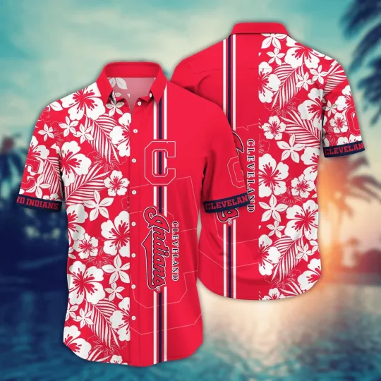 Cleveland Indians Hawaiian Shirt Button Down Unisex