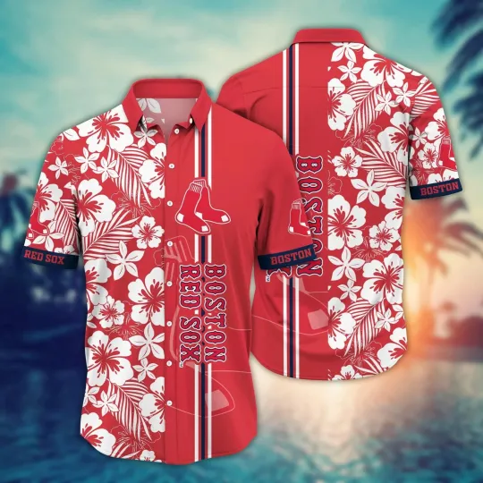 Boston Red Sox Hawaiian Shirt Button Down Unisex