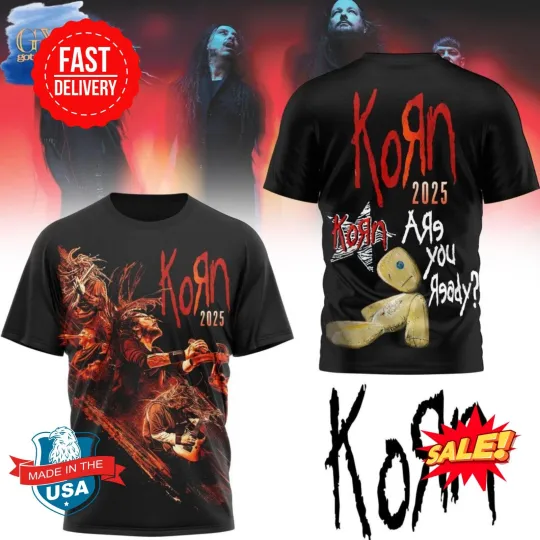 Korn 2025 Poster Tour Limited Edition 3D T-Shirt