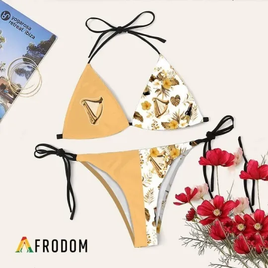 Discover Guinness Triangle Bikini Set Women Swimsuit Beach Summer