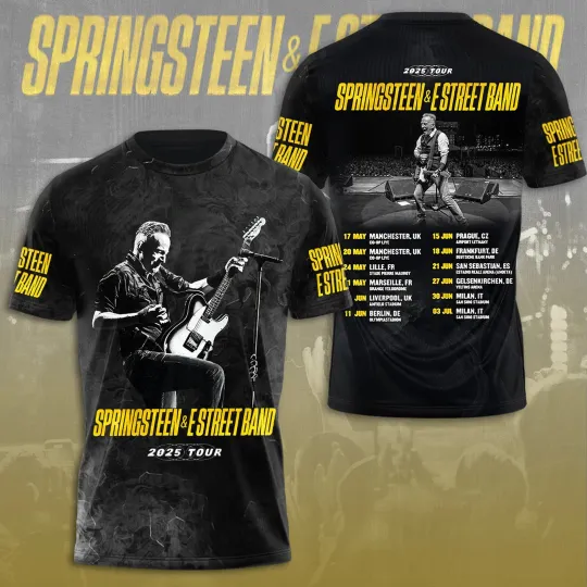 Bruce Springsteen E Street Band Tour 2025 3D T-Shirt