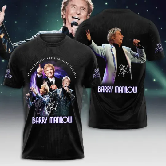 Manilows The Last Concert North American Tour 2025 3D T-Shirt