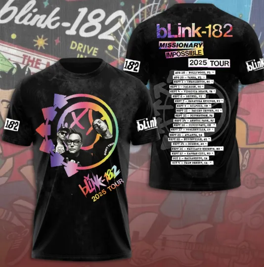 B182 Missionary Impossible 2025 Tour 3D Printed T-Shirt For Fans