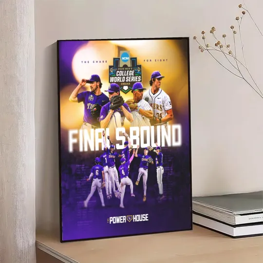 LSU Baseball Men's College World Series Finals 2025 Poster