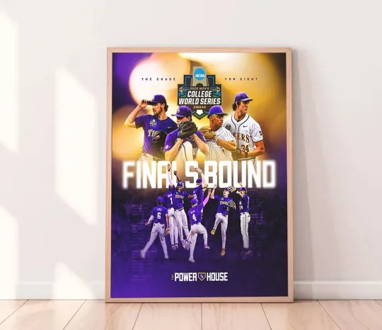 LSU Baseball Men's College World Series Finals 2025 Poster