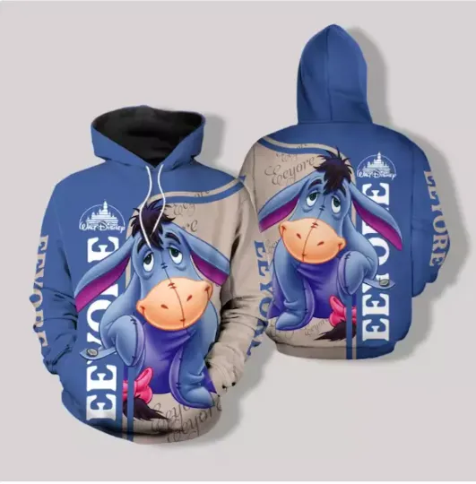 Disney Eeyore 3D HOODIE HALLOWEEN GIFT CHRISTMAS GIFT BEST PRICE OVER PRINT