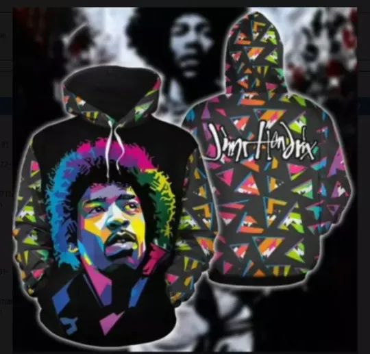 Jimi Hendrix 3d Unisex Hoodie 3d - all printed