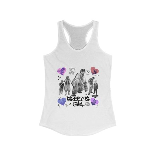 Chris Brown Breezy's Girl Women's Racerback Tank Top for Concerts and Fan Gifts