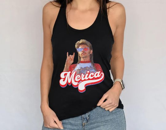 Retro Joe Dirt Merica July 4th Tank Top, Funny Independence Day Shirt