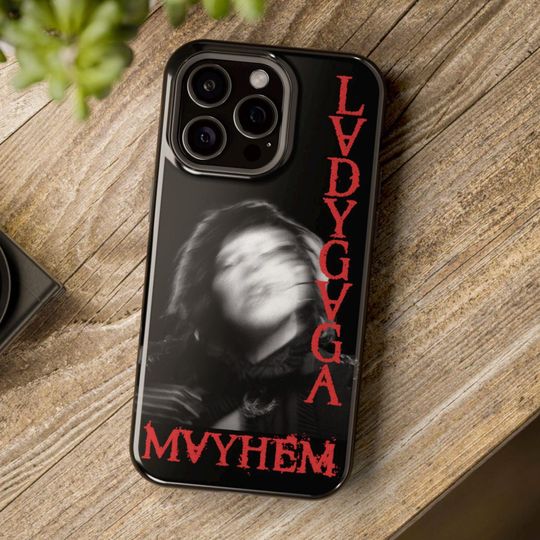 Mayhem Mag iPhone Case - Mayhem Red Font & Blurry Face Design, Little Monster Accessory