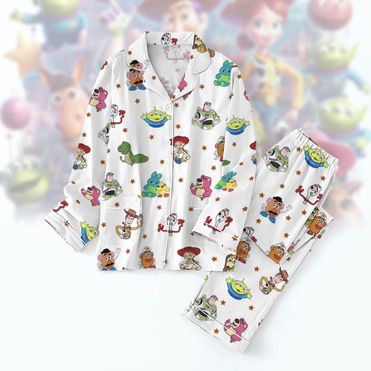 Toy Story Pajamas Set, Disneyland Trip Pajamas For Her, Woody Pajamas Family, Buzz Lightyear Holiday Pajamas, Magic Kingdom Pajamas