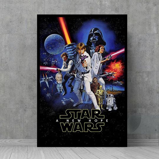 Star Wars Movie Poster - Wall Art - Classic Movie Posters - Retro Wall Decor - Film Fan Collectibles