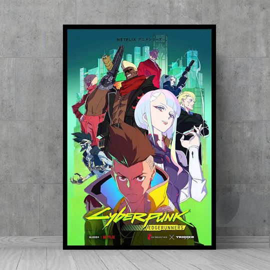 Cyberpunk Edgerunners Poster - Wall Art - Vintage Posters - Retro Wall Decor - Film Fan Collectibles