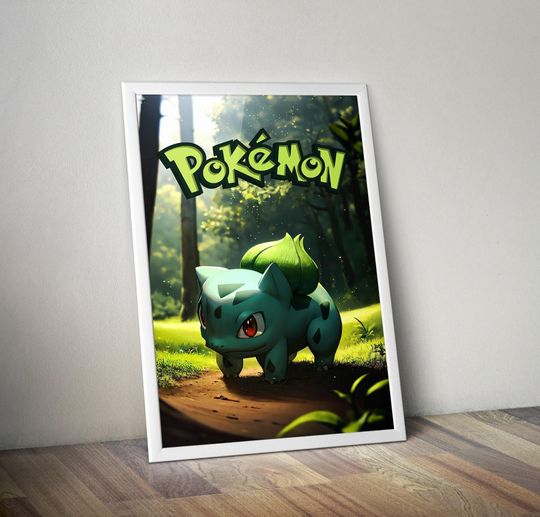 Bulbasaur | Bulbasaur Poster | PKM Artwork | Gaming Poster | HD Color | Wall Poster | Printed Poster | Gaming Poster Gift