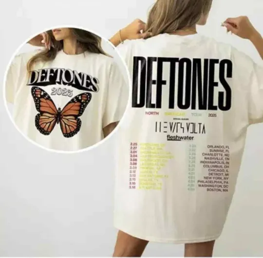 Deftone 2025 North American Tour Concert T-Shirt