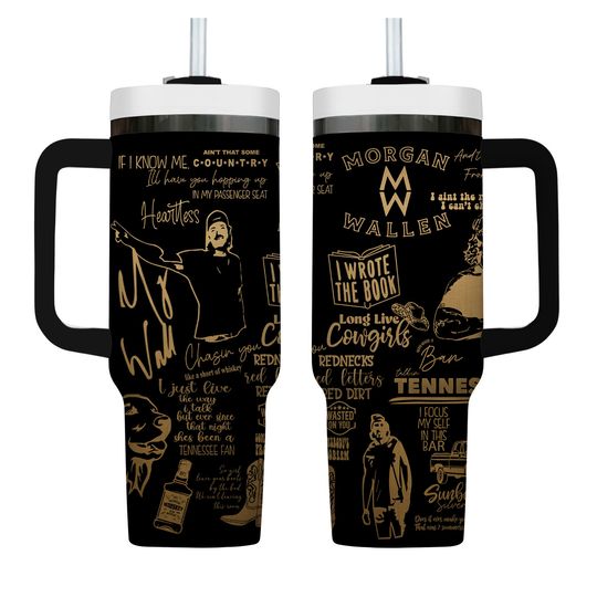 Wallen, Morgan laser engraved  Tumbler with Handle