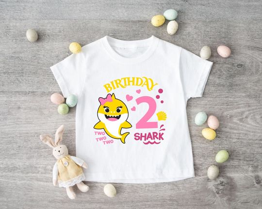 Custom Age Shark Birthday Shirt Toddler Birthday Shirts 1st Birthday Shirt Birthday Girl Shirt Custom Birthday Gifts Kids Birthday Shirt