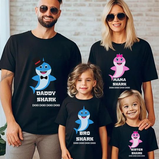 Custom Baby Shark Family Matching Shirts, Birthday Girl Boy Shirt, Baby Shark Birthday Outfit, Custom Toddler Youth Birthday Part Shirt
