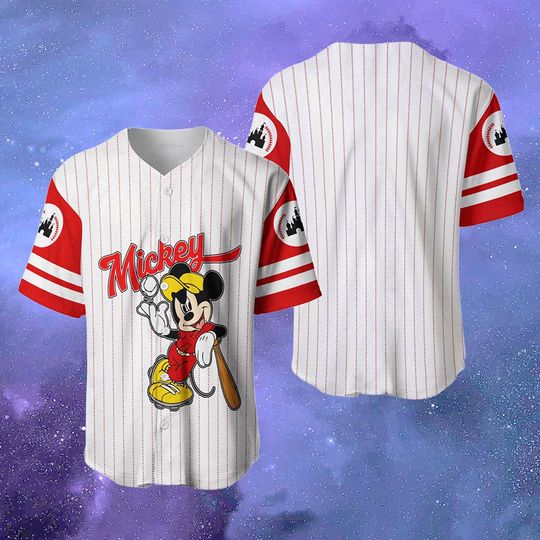 Mickey Mouse Baseball Jersey, Disneyland Family Matching shirt, Mickey Croptop Baseball, Mickey Cartoon Baseball Tee for Toddler Kid & Youth