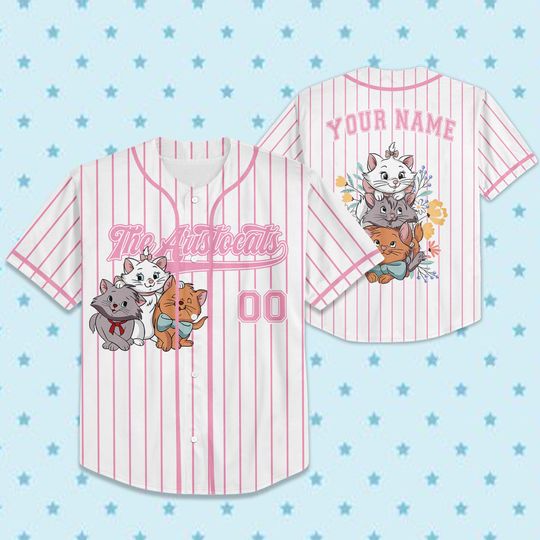 Discover Personalized Custom Disney The Aristocat Baseball Jersey Team Disneyland, Personalized Collection Jersey, Disney Jersey, Gift for Kids