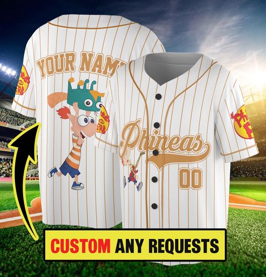 Custom Phineas And Ferb Perry The Platypus Baseball Jersey, Perry Birthday Jersey, Phineas And Ferb Disney Family Shirts, Funny Perry Shirt