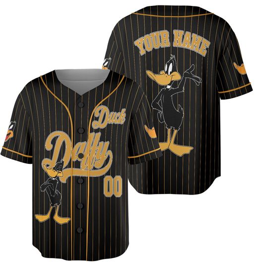 Personalized Daffy Duck Collection Baseball Jersey, Custom Daffy Duck Baseball Jersey, Daffy Duck Jersey Shirt, Baseball Fan Lover Gift