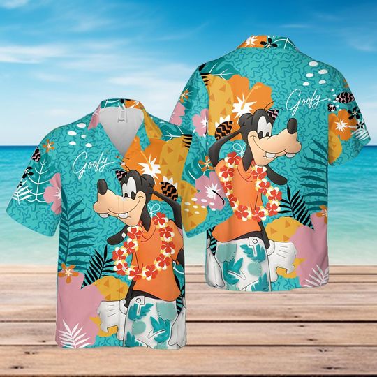 Goofy Hawaiian Shirt, Summer Vacation Aloha Shirt, Dlsney Beach Shirt, Goofy Aloha Summer Shirts, Hawaii Shirt For Adult & Youth